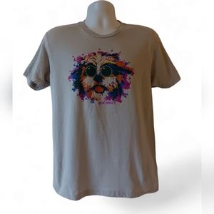 Paw Addict men's gray cool dog short-sleeve t-shirt size M